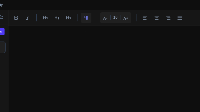 Manuscript Editor with chapter organization